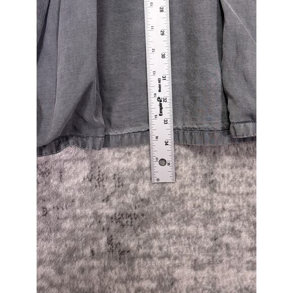 AYR Top XS Womens Gray Lyocell Linen Open Front Cardigan Robe - Picture 6 of 8